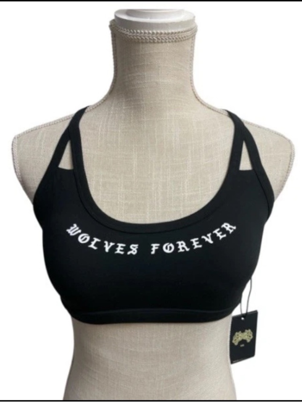 NWT! Darc Sport SHE Wolves Forever Belief Georgia Energy Sports Bra Black Size S